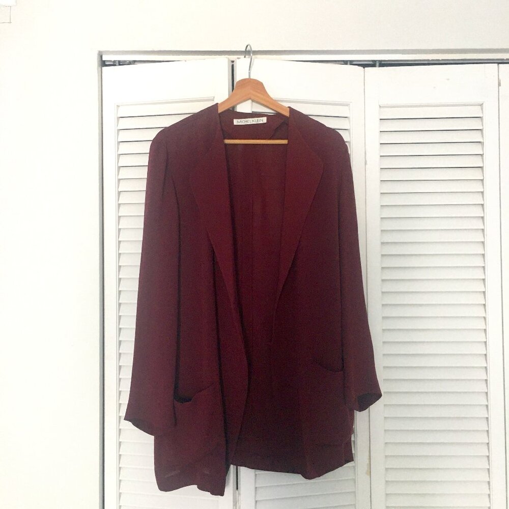Burgundy Blazer/Cardigan (US 4)